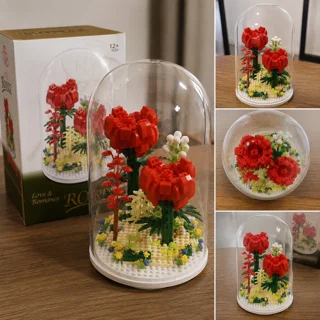 لگو گل رز داخل شیشه